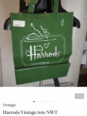 Harrods Vintage tote NWT‎